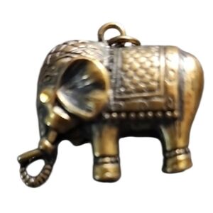 Darling Vintage Brass Elephant Pendant